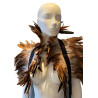 Kinky Diva Couvre-Épaules Plumes Beige-Marron